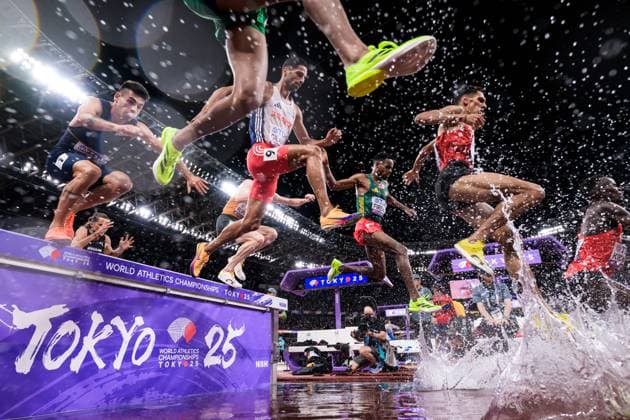 250913 Nahuel Carabana of Andorra, Louis Gilavert of France and Samuel Firewu of Ethiopia compete in men s 3000 meters steeplechase round 1 during day 1 of the 2025 World Athletics Championships on September 13, 2025 in Tokyo Photo Joel Marklund BILDBYRAN kod JM JM0729 bbeng friidrott athletics friidrett 2025 world athletics championships world athletics championships tokyo 25 friidrotts vm friidretts vm vm  Copyright: JOELxMARKLUND BB250913JM178