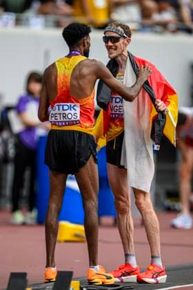Amanal Petros GERMANY, Hannover 96, Marathon Men and Richard Ringer GERMANY, LC Rehlingen, Marathon Men JPN, Leichtathletik, Athletics, World Athletics Championships Tokyo 25, Leichtathletik Weltmeisterschaften, 15 09 2025, JPN, Leichtathletik, Athletics, World Athletics Championships Tokyo 25, Leichtathletik Weltmeisterschaften, 15 09 2025, Tokyo Copyright: xJanxPapenfussx EP_JPS