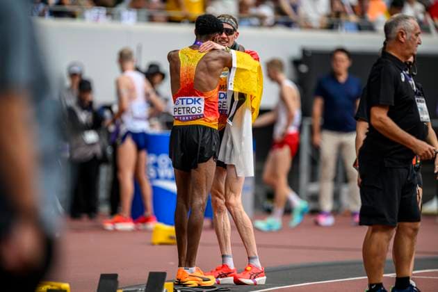 Amanal Petros GERMANY, Hannover 96, Marathon Men and Richard Ringer GERMANY, LC Rehlingen, Marathon Men JPN, Leichtathletik, Athletics, World Athletics Championships Tokyo 25, Leichtathletik Weltmeisterschaften, 15 09 2025, JPN, Leichtathletik, Athletics, World Athletics Championships Tokyo 25, Leichtathletik Weltmeisterschaften, 15 09 2025, Tokyo Copyright: xJanxPapenfussx EP_JPS