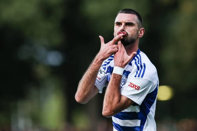 Sport, Soccer, 3 Liga Season 2025 2026 6 Matchday 1 FC Schweinfurt 05 MSV Duisburg 16 09 2025, Sachs Stadion Schweinfurt Goal celebration MSV Duisburg after the goal to 1 0 by Rasim Bulic MSV Duisburg, 6 the scorer is happy Schweinfurt Sachs Stadion Schweinfurt Bavaria Germany