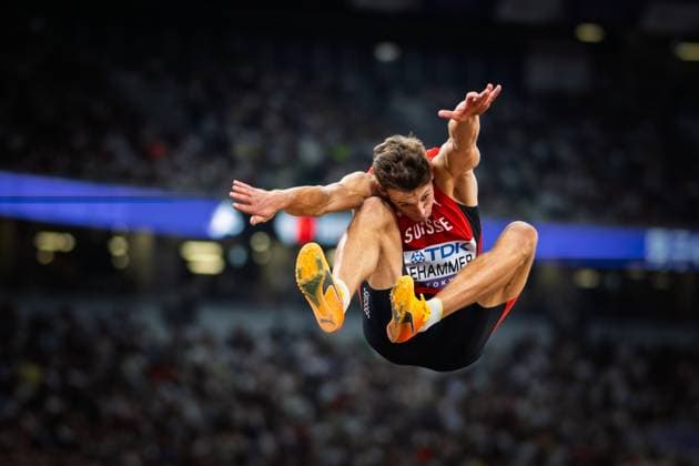 World Athletics Championships Tokyo, 17 09 2025 Simon Ehammer Switzerland in action in the long jump during the World Athletics Championships 2025 in Tokyo on September 17, 2025 Copyright: xBEAUTIFULxSPORTS TobiasxLacknerx