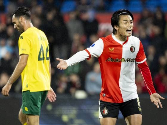 ROTTERDAM - Ayase Ueda of Feyenoord during the Dutch Eredivisie match between Feyenoord and Fortuna Sittard at Feyenoord Stadium De Kuip on September 17, 2025, in Rotterdam, Netherlands. ANP BAS CZERWINSKI Eredivisie 2025 26 xVIxANPxSportx xxANPxIVx 536649175 originalFilename: 536649175