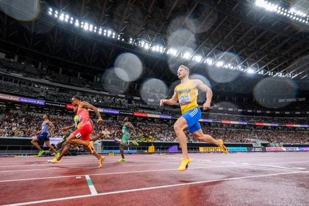 250918 Henrik Larsson of Sweden competes in men s 200 meters during day 6 of the 2025 World Athletics Championships on September 18, 2025 in Tokyo Photo Vegard Grott BILDBYRAN kod VG JM0734 bbeng friidrott athletics friidrett 2025 world athletics championships world athletics championships tokyo 25 friidrotts vm friidretts vm vm sverige  Copyright: VEGARDxGRoTT BB250918VG025