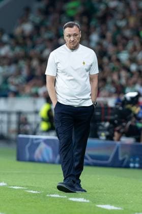 September 18, 2025, Lisbon, Lisbon, Portugal: Kairat head coach from Kazakhstan RAFAEL URAZBAKHTIN in action during the game for the Matchday 1 of Group Phase for the UEFA Champions League between Sporting and Kairat at Estadio Jose de Alvalade Lisbon Portugal - ZUMAs359 20250918_zsp_s359_021 Copyright: xAlexandrexdexSousax