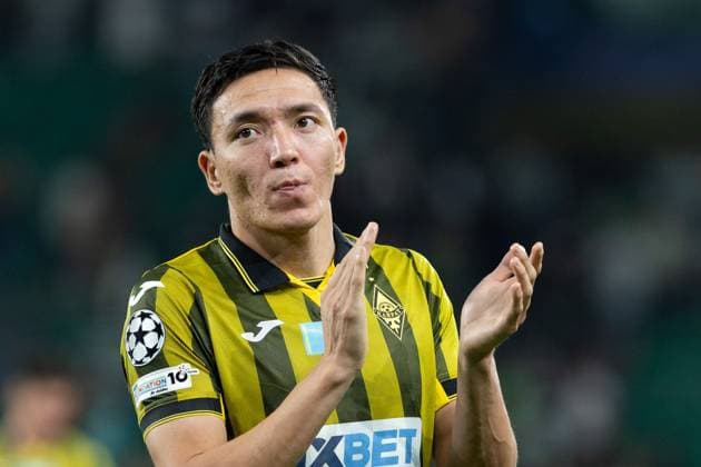 September 18, 2025, Lisbon, Lisbon, Portugal: Kairat defender from Kazakhstan ERKIN TAPALOV (20) at the end of the game for the Matchday 1 of Group Phase for the UEFA Champions League between Sporting and Kairat at Estadio Jose de Alvalade Lisbon Portugal - ZUMAs359 20250918_zsp_s359_069 Copyright: xAlexandrexdexSousax