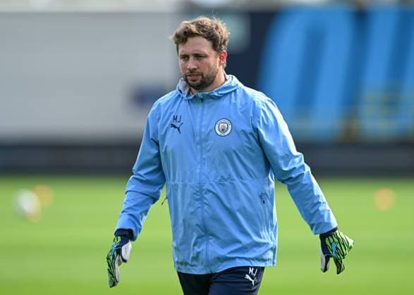 Manchester, England, 18th September 2025. Max Johnson goalkeeping coach of Manchester city ahead of the Manchester City U19 vs Napoli U19 UEFA Youth League match at the Academy Stadium, Manchester. Picture credit should read: Cody Froggatt Sportimage EDITORIAL USE ONLY. No use with unauthorised audio, video, data, fixture lists, club league logos or live services. Online in-match use limited to 120 images, no video emulation. No use in betting, games or single club league player publications. SPI_025_CF_MANCHESTER_CITY_U19_V_NAPOLI_U19 SPI-4143-0024