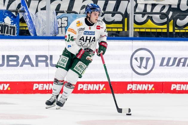 Donald D J Busdeker Augsburger Panther, 14 GER, EHC Red Bull Muenchen vs Augsburger Panther, Ice Hockey, DEL, Matchday 3, Season 2025 2026, 19 09 2025 GER, EHC Red Bull Muenchen vs Augsburger Panther, Ice Hockey, DEL, Matchday 3, Season 2025 2026, 19 09 2025 Muenchen Copyright: xEibner-Pressefoto HeikexFeinerx EP_HFR
