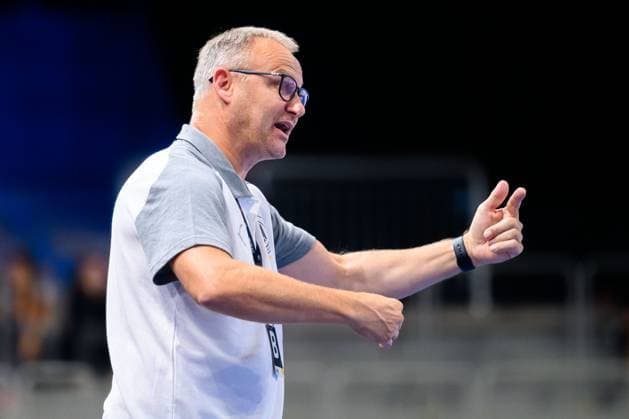 Krefeld Handball wU20 Laenderspiel Germany Netherlands Coach Christopher Nordmeyer Germany Krefeld Yayla Arena Germany