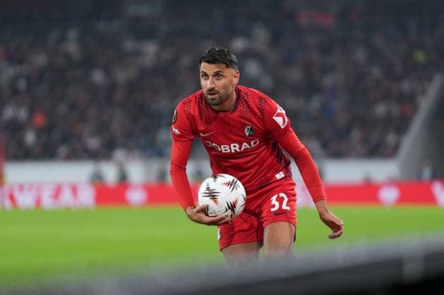 Vincenzo Grifo SC Freiburg, 32 on the ball , Germany, Football, UEFA Europa League, 1 matchday, league phase, 2025 2026, SC Freiburg vs FC Basel, 24 09 2025, Europa Park Stadion, Freiburg, Germany Freiburg Europa Park Stadion Baden Württemberg Germany Copyright: xArnexAmbergx