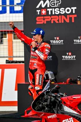 MOTO - MOTO GP - GRAND PRIX OF JAPAN 2025 MARQUEZ Marc (spa), Ducati Lenovo Team, Ducati Desmosedici GP25, portrait celebrates his second place of the sprint race during the 2025 MotoGP Motul Grand Prix of Japan on the Twin Ring Motegi Circuit from September 26 to 28, At Motegi, Japan - MotegiJapan  Copyright: xGIGIxSOLDANOx