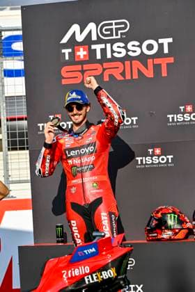 MOTO - MOTO GP - GRAND PRIX OF JAPAN 2025 BAGNAIA Francesco (ita), Ducati Lenovo Team, Ducati Desmosedici GP25, portrait celebrates his victory of the Sprint race during the 2025 MotoGP Motul Grand Prix of Japan on the Twin Ring Motegi Circuit from September 26 to 28, At Motegi, Japan - MotegiJapan Copyright: xGIGIxSOLDANOx
