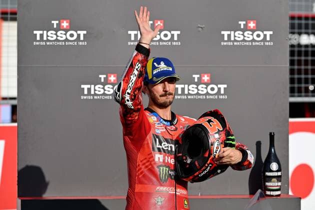 MOTO - MOTO GP - GRAND PRIX OF JAPAN 2025 BAGNAIA Francesco (ita), Ducati Lenovo Team, Ducati Desmosedici GP25, portrait celebrates his victory of the Sprint race during the 2025 MotoGP Motul Grand Prix of Japan on the Twin Ring Motegi Circuit from September 26 to 28, At Motegi, Japan - MotegiJapan Copyright: xGIGIxSOLDANOx