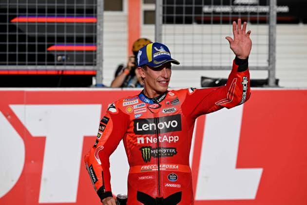MOTO - MOTO GP - GRAND PRIX OF JAPAN 2025 MARQUEZ Marc (spa), Ducati Lenovo Team, Ducati Desmosedici GP25, portrait celebrates his second place of the sprint race during the 2025 MotoGP Motul Grand Prix of Japan on the Twin Ring Motegi Circuit from September 26 to 28, At Motegi, Japan - MotegiJapan  Copyright: xGIGIxSOLDANOx