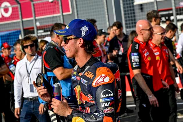 MOTO - MOTO GP - GRAND PRIX OF JAPAN 2025 ACOSTA Pedro (spa), Red Bull KTM Factory Racing, KTM RC16, portrait celebrates his third place of the sprint race during the 2025 MotoGP Motul Grand Prix of Japan on the Twin Ring Motegi Circuit from September 26 to 28, At Motegi, Japan - MotegiJapan Copyright: xGIGIxSOLDANOx