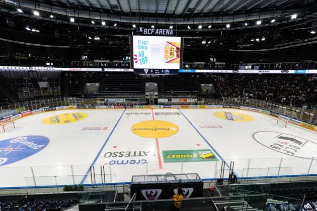 Switzerland National League 2025 26, Fribourg Gotteron vs HC Ambri Piotta BCF Arena, Fribourg General view inside the BCF Arena Copyright: xKjetilxWaberx