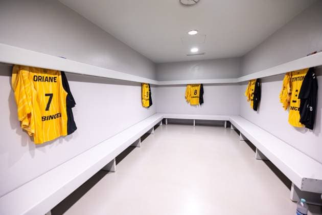 Tigers Tuebingen Nuernberg Falcons, Herren, 2 Bundesliga, Barmer 2 Basketball Bundesliga, pro A, 1 Spieltag, Spielzeit 2025 2025, 27 09 2025 The Tigers Tuebingen dressing room before the start of the game