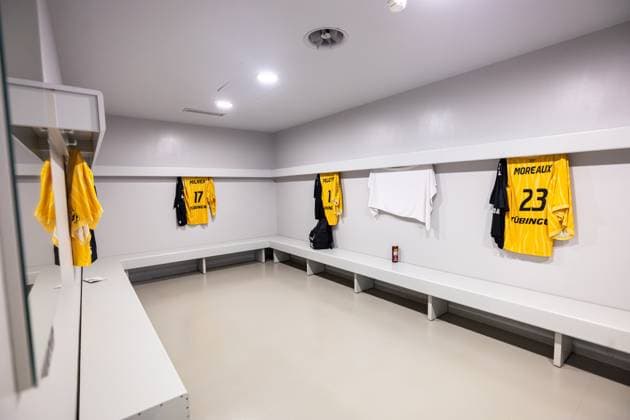 Tigers Tuebingen Nuernberg Falcons, Herren, 2 Bundesliga, Barmer 2 Basketball Bundesliga, pro A, 1 Spieltag, Spielzeit 2025 2025, 27 09 2025 The Tigers Tuebingen dressing room before the start of the game