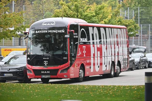 Team bus,Team bus,Bus,MAN Final training on 29 09 2025 Football Champions League,Season 2025 26 FC Pafos FC Bayern Muenchen