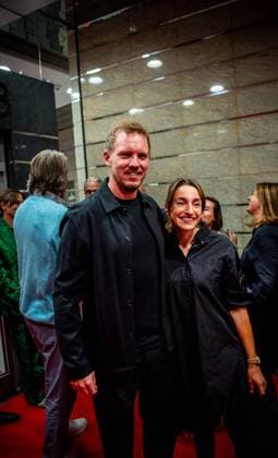 29 09 2025 xESx Frankfurt am Main, Gibson Club Premiere documentary film There is only one Rudi Völler Picture shows national coach Julian Nagelsmann with his partner Lena Wurzenberger