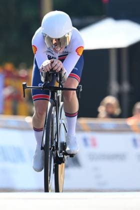 UEC 2025 Road European Championship, EM, Europameisterschaft Drome-Ardeche 01 10 2025 ETOILE-SUR-RHONE, FRANCE - OCTOBER 01 : Henderson Anna (Great Britain) during the Women Elite Individual Time Trial of the 2025 UEC Road European Championship Drome-Ardeche 10th edition an UCI Continental Championships cycling race of 24 km with start in Loriol-sur-Drome and finish in Etoile-sur-Rhone on October 1, 2025 in Etoile-sur-Rhone, France, 01 10 2025 Etoile-sur-Rhone France  Copyright: xVincentxKalutx