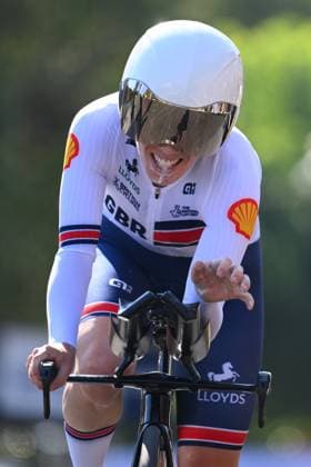 UEC 2025 Road European Championship, EM, Europameisterschaft Drome-Ardeche 01 10 2025 ETOILE-SUR-RHONE, FRANCE - OCTOBER 01 : Henderson Anna (Great Britain) during the Women Elite Individual Time Trial of the 2025 UEC Road European Championship Drome-Ardeche 10th edition an UCI Continental Championships cycling race of 24 km with start in Loriol-sur-Drome and finish in Etoile-sur-Rhone on October 1, 2025 in Etoile-sur-Rhone, France, 01 10 2025 Etoile-sur-Rhone France  Copyright: xVincentxKalutx