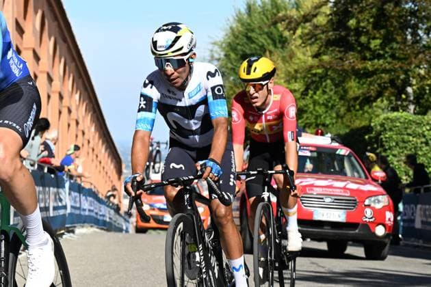 04-10-2025 Giro Dell emilia; 2025, Movistar; Quintana Rojas Nairo, Alexander; Bologna - San Luca;