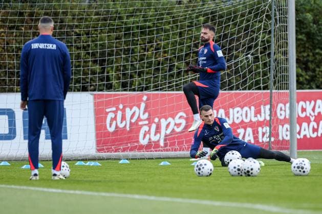 Training session of Croatian National Football Team, Day 2 Goalkeeper of Croatia Dominik Livakovic during the training session at Maksimir Stadium in Zagreb, Croatia, on October 07, 2025.  MatijaxHabljak PIXSELL