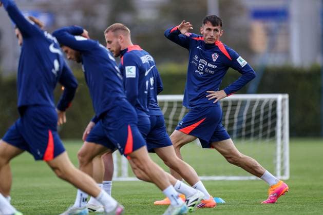 Training session of Croatian National Football Team, Day 2 Ante Budimir of Croatia during the training session at Maksimir Stadium in Zagreb, Croatia, on October 07, 2025.  MatijaxHabljak PIXSELL