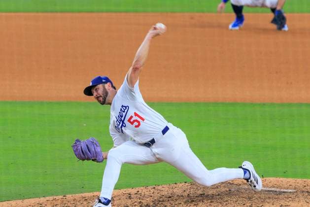 October 9, 2025, Los Angeles, California, USA: Relief pitcher, Alex Vesia 51 of the Los Angeles Dodgers during their MLB, Baseball Herren, USA National League Division Series Game 4 against the Philadelphia Phillies on Thursday October 9, 2025 at Dodger Stadium in Los Angeles, California. Dodgers defeat Phillies, 2-1 in ten innings to win the NLDS. JAVIER ROJAS PI Los Angeles USA - ZUMAp124 20251009_zaa_p124_041 Copyright: xJavierxRojasx