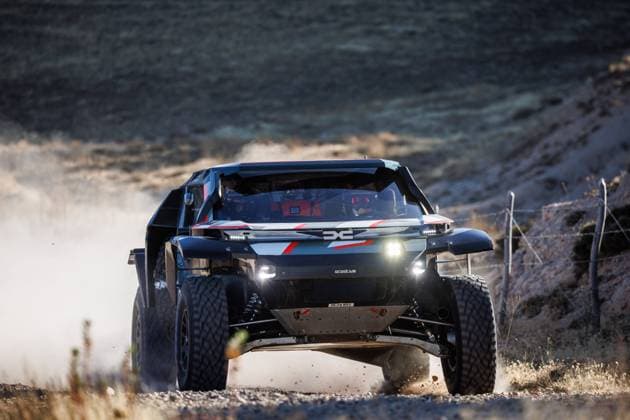 W2RC - RALLYE DU MAROC 2025 200 AL-ATTIYAH Nasser (QAT), LURQUIN Fabian (BEL), The Dacia Sandriders, Dacia Sandrider, FIA W2RC, Ultimate T1+, action, during the Private of the Rallye du Maroc 2025, 5th round of the 2025 WR2C from October 9 to 10, 2025 in Arzou, Morocco - ArzouMorocco Copyright: xFREDERICxLExFLOCxHx