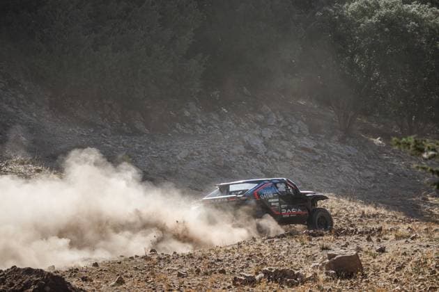W2RC - RALLYE DU MAROC 2025 200 AL-ATTIYAH Nasser (QAT), LURQUIN Fabian (BEL), The Dacia Sandriders, Dacia Sandrider, FIA W2RC, Ultimate T1+, action, during the Private of the Rallye du Maroc 2025, 5th round of the 2025 WR2C from October 9 to 10, 2025 in Arzou, Morocco - ArzouMorocco Copyright: xFREDERICxLExFLOCxHx