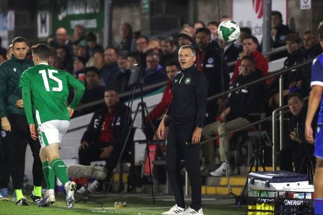 2027 UEFA Under 21 European Championship, EM, Europameisterschaft Qualifier, Turner™s Cross, Cork 10 10 2025 Republic of Ireland vs Slovakia Republic of Ireland Manager Jim Crawford Jim Crawford 10 10 2025  Copyright: x INPHO BryanxKeanex CU9I2835 copy