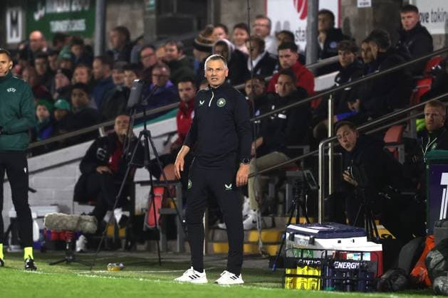 2027 UEFA Under 21 European Championship, EM, Europameisterschaft Qualifier, Turner™s Cross, Cork 10 10 2025 Republic of Ireland vs Slovakia Republic of Ireland Manager Jim Crawford Jim Crawford 10 10 2025  Copyright: x INPHO BryanxKeanex CU9I2860 copy