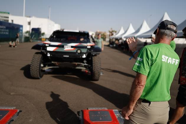 W2RC - RALLYE DU MAROC 2025 200 AL-ATTIYAH Nasser (QAT), LURQUIN Fabian (BEL), The Dacia Sandriders, Dacia Sandrider, FIA W2RC, Ultimate T1+, during the Scrutineering of the Rallye du Maroc 2025, 5th round of the 2025 WR2C from October 10 to 11, 2025 in Fes, Morocco - FesMorocco Copyright: xFREDERICxLExFLOCxHx