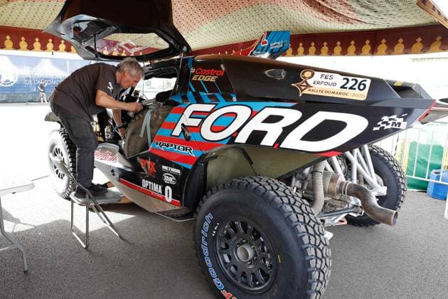 W2RC - RALLYE DU MAROC 2025 226 EKSTRÖM Mattias (SWE), BERGKVIST Emil (SWE), Ford M Ford Raptor, FIA W2RC, Ultimate T1+, during the Scrutineering of the Rallye du Maroc 2025, 5th round of the 2025 WR2C from October 10 to 11, 2025 in Fes, Morocco - FesMorocco  Copyright: xFREDERICxLExFLOCxHx