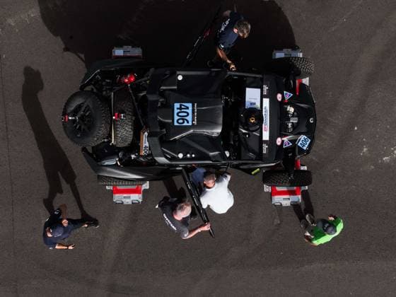 W2RC - RALLYE DU MAROC 2025 406 ANDUJAR Manuel (arg), FRINI Andres (arg), South Racing Can-Am, BRP Can-Am Maverick R, FIA W2RC, SSV T4, during the Scrutineering of the Rallye du Maroc 2025, 5th round of the 2025 WR2C from October 10 to 11, 2025 in Fes, Morocco - FesMorocco Copyright: xFREDERICxLExFLOCxHx