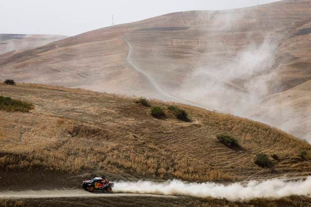 W2RC - RALLYE DU MAROC 2025 205 QUINTERO Seth (USA), SHORT Andrew (USA), Toyota Gazoo Racing W2RC, Toyota Hilux, FIA W2RC, Ultimate T1+, action during the Prologue of the Rallye du Maroc 2025, 5th round of the 2025 WR2C on October 12, 2025 in Fes, Morocco - FesMorocco Copyright: xJULIENxDELFOSSEx