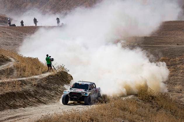 W2RC - RALLYE DU MAROC 2025 240 FERREIRA Joao (POR), PALMEIRO Filipe (POR), Toyota Gazoo Racing, Toyota Hilux IMT Evo, FIA W2RC, Ultimate T1+, action during the Prologue of the Rallye du Maroc 2025, 5th round of the 2025 WR2C on October 12, 2025 in Fes, Morocco - FesMorocco  Copyright: xJULIENxDELFOSSEx