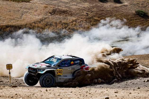 W2RC - RALLYE DU MAROC 2025 240 FERREIRA Joao (POR), PALMEIRO Filipe (POR), Toyota Gazoo Racing, Toyota Hilux IMT Evo, FIA W2RC, Ultimate T1+, action during the Prologue of the Rallye du Maroc 2025, 5th round of the 2025 WR2C on October 12, 2025 in Fes, Morocco - FesMorocco  Copyright: xJULIENxDELFOSSEx
