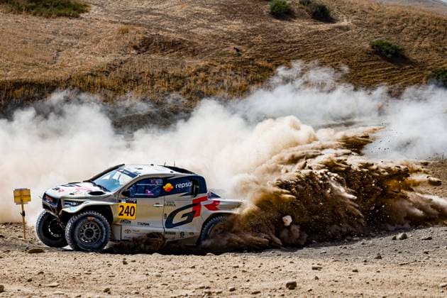 W2RC - RALLYE DU MAROC 2025 240 FERREIRA Joao (POR), PALMEIRO Filipe (POR), Toyota Gazoo Racing, Toyota Hilux IMT Evo, FIA W2RC, Ultimate T1+, action during the Prologue of the Rallye du Maroc 2025, 5th round of the 2025 WR2C on October 12, 2025 in Fes, Morocco - FesMorocco  Copyright: xJULIENxDELFOSSEx