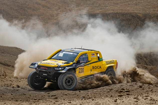 W2RC - RALLYE DU MAROC 2025 220 BAUMGART Marcos (BRA), CINCEA Kleber (BRA), SVR, Toyota Hilux IMT Evo, FIA, Ultimate T1+, action during the Prologue of the Rallye du Maroc 2025, 5th round of the 2025 WR2C on October 12, 2025 in Fes, Morocco - FesMorocco Copyright: xJULIENxDELFOSSEx