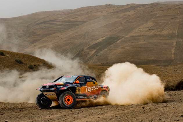 W2RC - RALLYE DU MAROC 2025 230 ESTEVE Isidre (ESP), VILLALOBOS JosÃ Maria (ESP), Repsol Toyota Rally Team, Toyota Hilux, FIA, Ultimate T1+, action during the Prologue of the Rallye du Maroc 2025, 5th round of the 2025 WR2C on October 12, 2025 in Fes, Morocco - FesMorocco  Copyright: xJULIENxDELFOSSEx