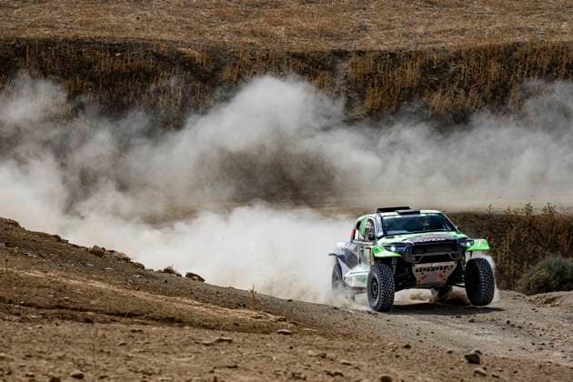 W2RC - RALLYE DU MAROC 2025 210 GOCZAL Eryk (POL), GOSPODARCZYK Szymon (POL), Energylandia Rally Team, Toyota Hilux, FIA W2RC, Ultimate T1+, action during the Prologue of the Rallye du Maroc 2025, 5th round of the 2025 WR2C on October 12, 2025 in Fes, Morocco - FesMorocco Copyright: xJULIENxDELFOSSEx