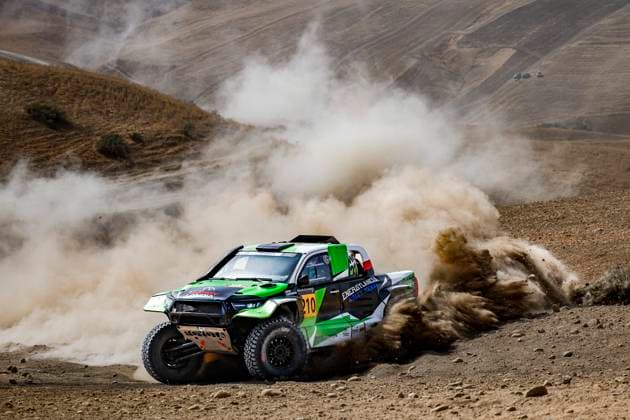 W2RC - RALLYE DU MAROC 2025 210 GOCZAL Eryk (POL), GOSPODARCZYK Szymon (POL), Energylandia Rally Team, Toyota Hilux, FIA W2RC, Ultimate T1+, action during the Prologue of the Rallye du Maroc 2025, 5th round of the 2025 WR2C on October 12, 2025 in Fes, Morocco - FesMorocco Copyright: xJULIENxDELFOSSEx