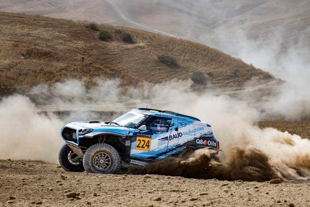 W2RC - RALLYE DU MAROC 2025 224 BAUD Lionel (FRA), BAUD Lucie (FRA), X-Raid Mini JCW, Mini JCW Rally 3.0D, FIA W2RC, Ultimate T1+, action during the Prologue of the Rallye du Maroc 2025, 5th round of the 2025 WR2C on October 12, 2025 in Fes, Morocco - FesMorocco Copyright: xJULIENxDELFOSSEx