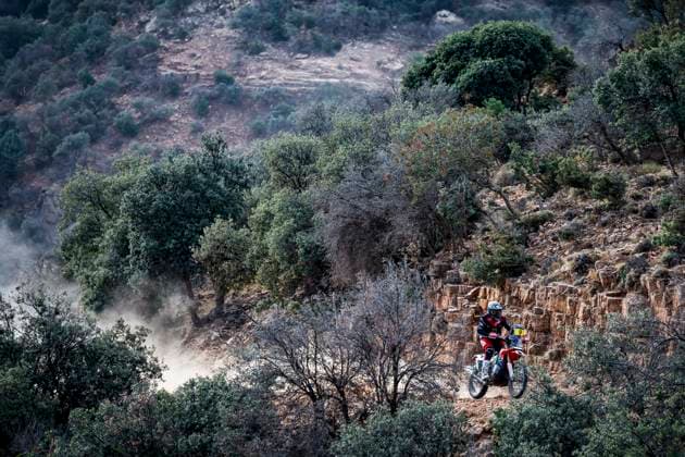 W2RC - RALLYE DU MAROC 2025 09 BRABEC Ricky (USA), Monster Energy Honda HRC, Honda CRF 450, FIM W2RC, RallyGP, action during the Stage 1 of the Rallye du Maroc 2025, 5th round of the 2025 WR2C on October 13, 2025 between Fes and Erfoud, Morocco - ErfoudMorocco Copyright: xJULIENxDELFOSSEx