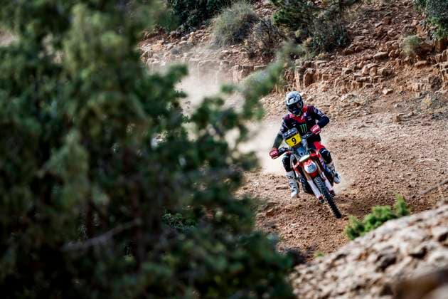W2RC - RALLYE DU MAROC 2025 09 BRABEC Ricky (USA), Monster Energy Honda HRC, Honda CRF 450, FIM W2RC, RallyGP, action during the Stage 1 of the Rallye du Maroc 2025, 5th round of the 2025 WR2C on October 13, 2025 between Fes and Erfoud, Morocco - ErfoudMorocco  Copyright: xJULIENxDELFOSSEx