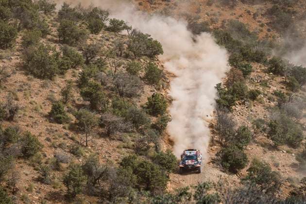 W2RC - RALLYE DU MAROC 2025 205 QUINTERO Seth (USA), SHORT Andrew (USA), Toyota Gazoo Racing W2RC, Toyota Hilux, FIA W2RC, Ultimate T1+, action during the Stage 1 of the Rallye du Maroc 2025, 5th round of the 2025 WR2C on October 13, 2025 between Fes and Erfoud, Morocco - ErfoudMorocco Copyright: xJULIENxDELFOSSEx