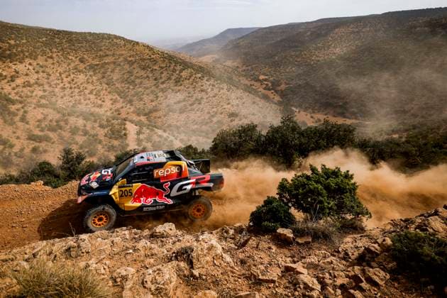 W2RC - RALLYE DU MAROC 2025 205 QUINTERO Seth (USA), SHORT Andrew (USA), Toyota Gazoo Racing W2RC, Toyota Hilux, FIA W2RC, Ultimate T1+, action during the Stage 1 of the Rallye du Maroc 2025, 5th round of the 2025 WR2C on October 13, 2025 between Fes and Erfoud, Morocco - ErfoudMorocco Copyright: xJULIENxDELFOSSEx