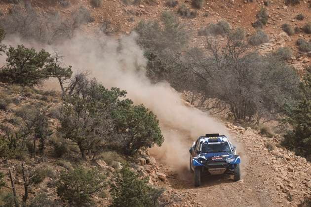 W2RC - RALLYE DU MAROC 2025 211 GOCZAL Marek (POL), MARTON Maciej (POL), Energylandia Rally Team, Toyota Hilux, FIA W2RC, Ultimate T1+, action during the Stage 1 of the Rallye du Maroc 2025, 5th round of the 2025 WR2C on October 13, 2025 between Fes and Erfoud, Morocco - ErfoudMorocco  Copyright: xJULIENxDELFOSSEx